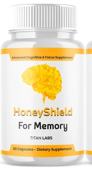 HoneyShield memory support capsule bottle